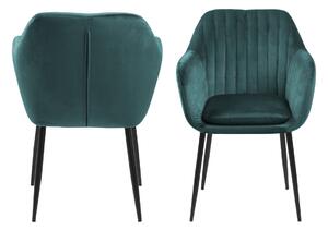 Designové židle Nashira lahvově zelená kovová