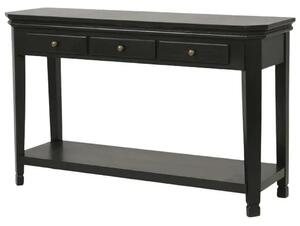 LivinHill Konzolový stolek Cesena 128 cm z masivu černý