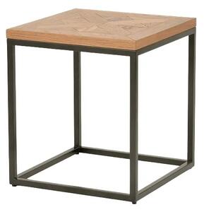 LivinHill Odkládací stolek Indus 45 cm z masivu dub přírodní/grafit