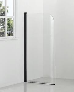 Hagser Anke vanová zástěna 70 cm jednodílný černá matný/čiré sklo HGR50000023
