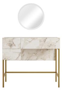 Toaletní stolek Vega 32 (Bílá + Zlatá). 1072928
