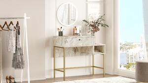 Toaletní stolek Vega 31 (Bílá + Zlatá). 1072927