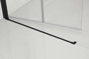 Hagser Anke vanová zástěna 80 cm dvoudílný černá matný/čiré sklo HGR60000023