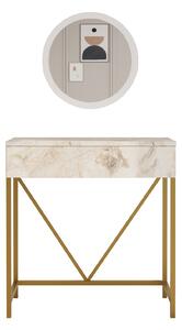 Toaletní stolek Vega 33 (Bílá + Zlatá). 1072929