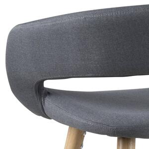 Designová barová židle Natania tmavě šedá