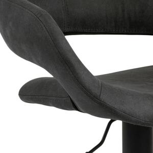 Designová barová židle Natania antracitová a černá