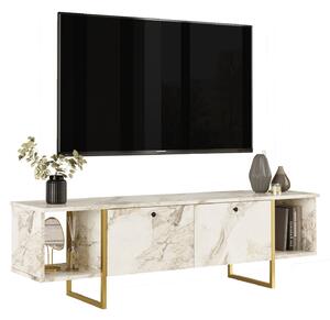 TV stolek/skříňka Vega 30 (Bílá + Zlatá). 1072931