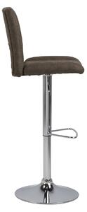 Designová barová židle Almonzo světlehnědá / chromová