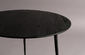 Černý dubový odkládací stolek DUTCHBONE PEPPER 40 cm