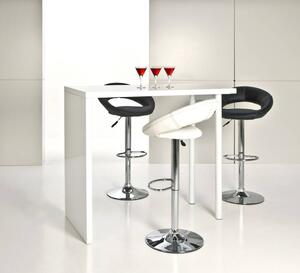 Designová barová židle Navi černá a chromová