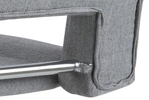 Designová barová židle Almonzo světlešedá / chromová