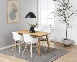 Designová jídelna židle Narda bílá a přírodní