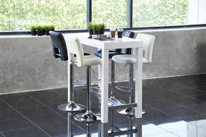 Designová barová židle Nerine černá a chromová