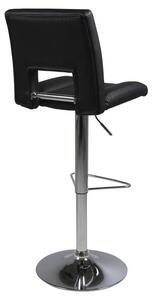 Designová barová židle Nerine černá a chromová