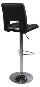 Designová barová židle Almonzo černá / chromová