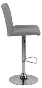 Designová barová židle Nerine šedá a chromová
