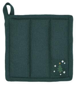 Vyšívaná chňapka Christmas Tree Green 22 × 22 cm