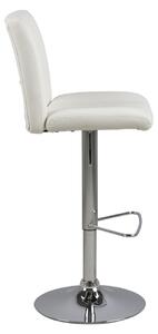 Designová barová židle Almonzo bílá / chromová