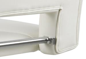 Designová barová stolička Almonzo bílá / chromová