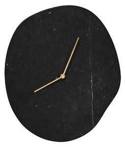 Nástěnné hodiny Melt Black Marble