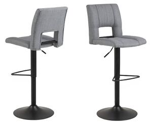 Designová barová židle Nerine světle šedá a černá