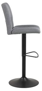 Designová barová židle Nerine světle šedá a černá-tkanina