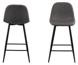 Designová barová židle Nayeli šedá a černá 91 cm