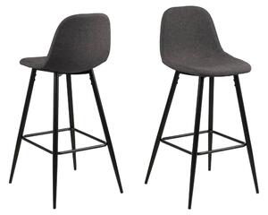 Designová barová židle Nayeli šedá a černá 91 cm