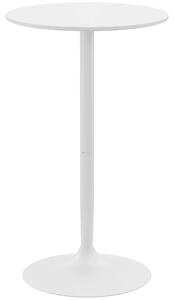 HOMCOM Barový stůl Bistro stůl Kulatý party stůl Ø60 x 102 cm Poseur stůl do jídelny, obývacího pokoje, ocel, bílý | Aosom