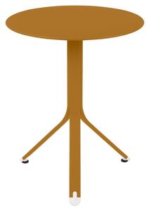Hnědý kovový stůl Fermob Rest'O 60 cm
