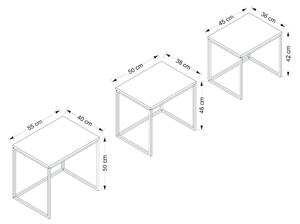 Set konferenčních stolků Evita (Bílá). 1072990
