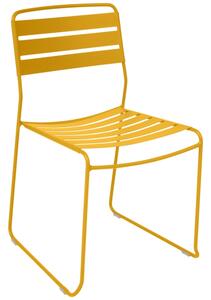 Žlutá kovová stohovatelná zahradní židle Fermob Surprising