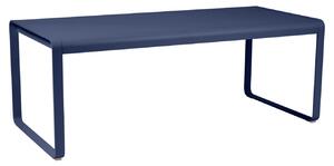 Tmavě modrý kovový stůl Fermob Bellevie 196 x 90 cm
