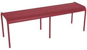 Červená kovová lavice Fermob Luxembourg 145 cm