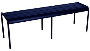 Tmavě modrá kovová lavice Fermob Luxembourg 145 cm