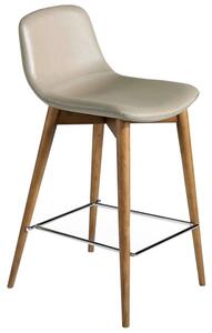 Béžová koženková barová židle Angel Cerdá No. 4044, 64 cm
