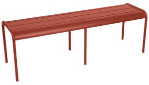 Zemitě červená kovová lavice Fermob Luxembourg 145 cm