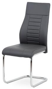 Jídelní židle HC-955 GREY šedá koženka chrom HC-955 GREY
