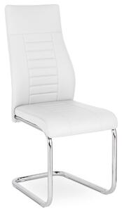 Jídelní židle HC-955 WT koženka bílá, chrom