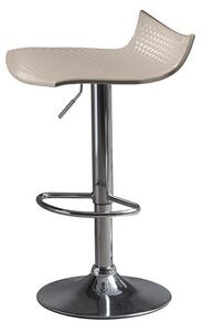 Barová židle BRANDANI (barva - šedohnědá, ABS/nerezová ocel)