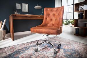 Invicta interior Kancelářská židle Victorian světle hnědá 40166