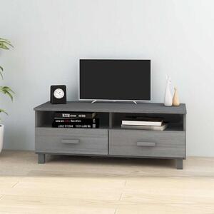 TV stolek HAMAR tmavě šedý 106 x 40 x 40 cm masivní borovice 340470