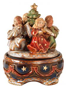 Porcelánová hrací skříňka andílci 18,5 cm BRANDANI (barva - barevná)