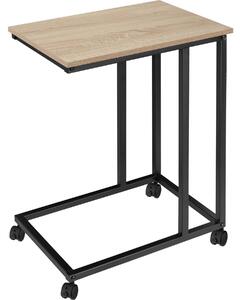 Tectake Odkládací stolek Luton 48x35x70cm - Industrial světlé dřevo, dub Sonoma