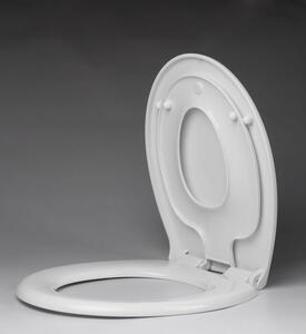 Aqualine WC sedátko s integrovaným dětským sedátkem, Soft Close, bílá FS125