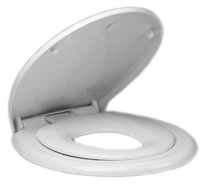 Aqualine WC sedátko s integrovaným dětským sedátkem, Soft Close, bílá FS125