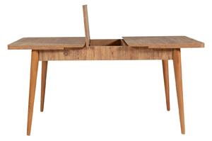 Rozkládací jídelní stůl se 2 židlemi a lavicí Vlasta (borovice antlantic + antracit). 1073057