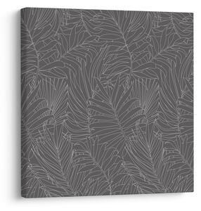 Obraz - Šedé palmové listy (30x30 cm)