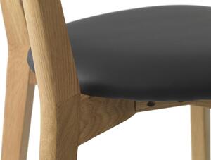 Designová barová židle Kian přírodní - černá
