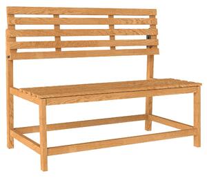 Dřevěná zahradní lavička Outsunny pro 2 osoby, odolná vůči povětrnostním vlivům, UV odolný zahradní nábytek s otočnými opěradly, lavička s nosností 24